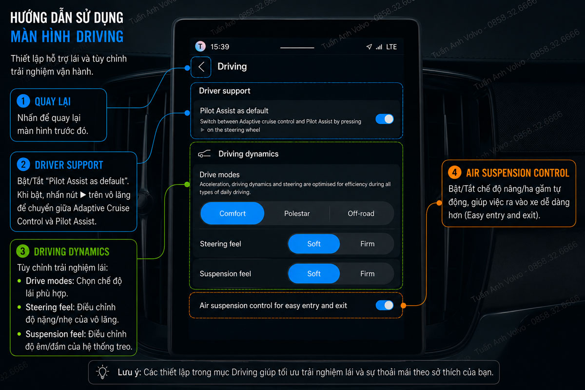 Hướng dẫn sử dụng xe Volvo